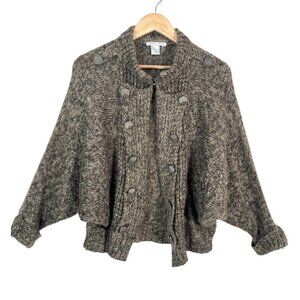 VTG Alberto Makali Wool blend batwing double metal button cardigan sz L